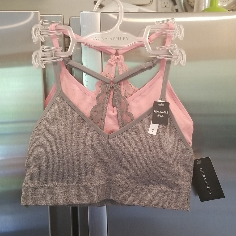 πLAURA ASHLEYπ Ribbed Bralette Set (2 Pk) S NWT